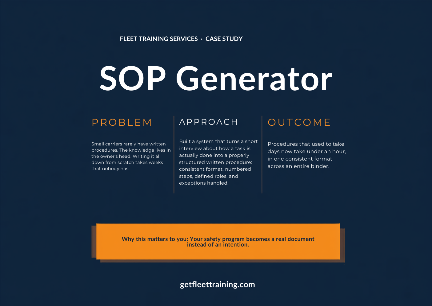 SOP Generator case study.